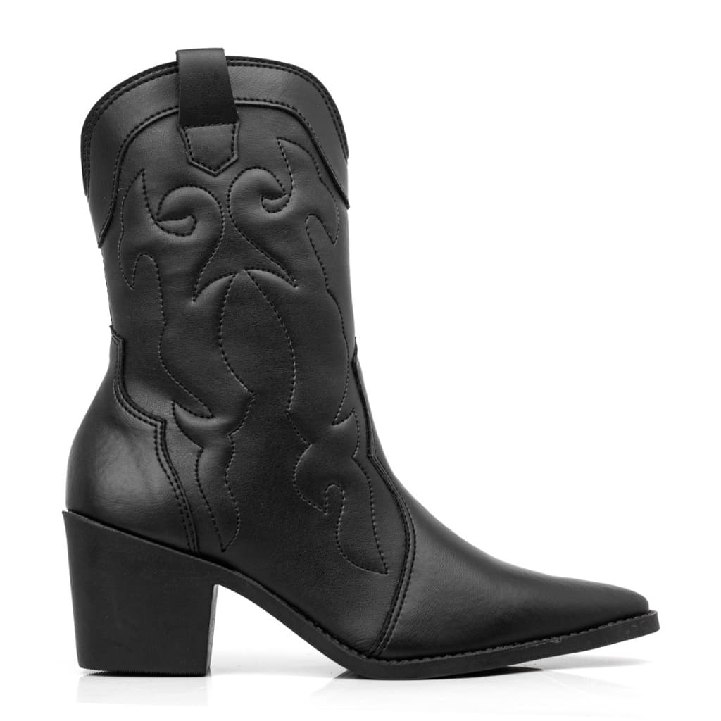 Bota Texana Preta Estilosa Feminina Ref 250 Envio Imediato