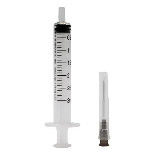 Kit 50 Seringas 3ml bico Luer Slip Com 50 Agulhas 25x0,7 - SR