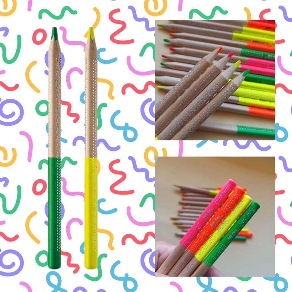 Kit 02 Lápis Marca Texto Ideal P Bíblias Cores Sortidos Fluo Tris