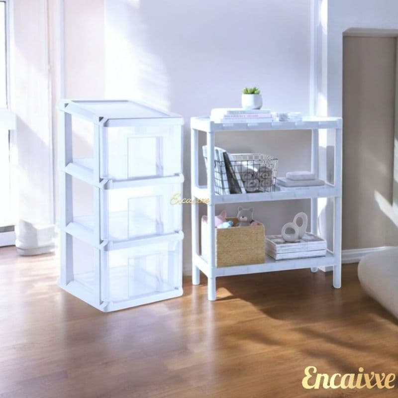 kit Organizador Grande Sala/ Escritório/Banheiro/ Quarto( Gaveteiro +Estante )