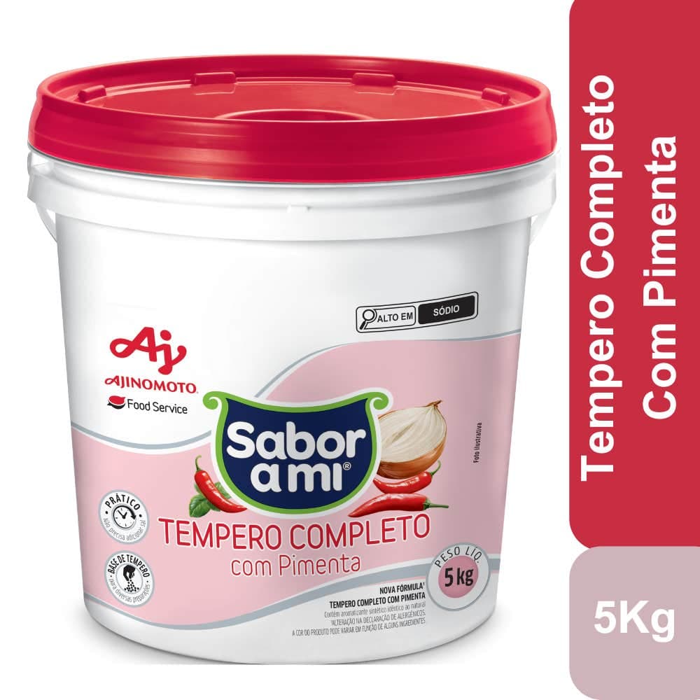 Tempero Completo Com Pimenta Sabor A Mi Balde De 5 Kg - Ajinomoto Food Service
