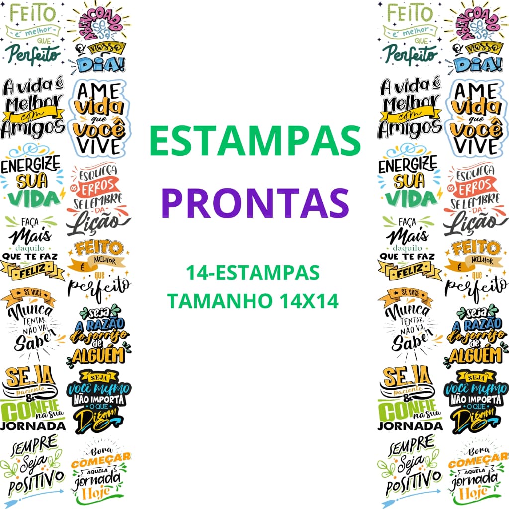 DTF Textil Impressão Estampa Pronta Para Camisetas e Tecidos Termocolantes Personalizados Ja prontos Modelo 604