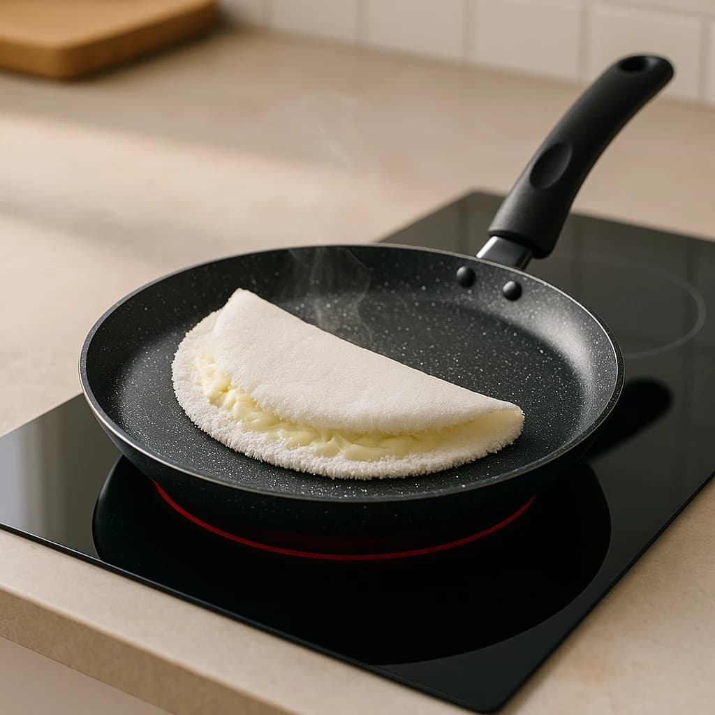 Frigideira Tapioca Panqueca Indução Antiaderente Preta Panela Tapioqueira Crepeira Fritura Caçarola