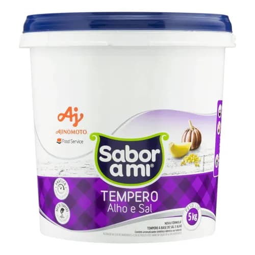 Tempero Completo Alho E Sal Sabor A Mi Balde 5 Kg Ajinomoto