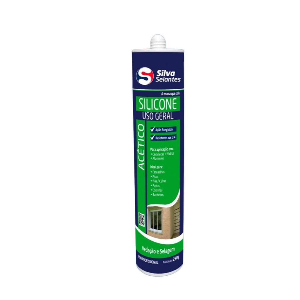 Cola Silicone Acético Anti Vazamento Vedação de Box Portas Pia ou USO GERAL