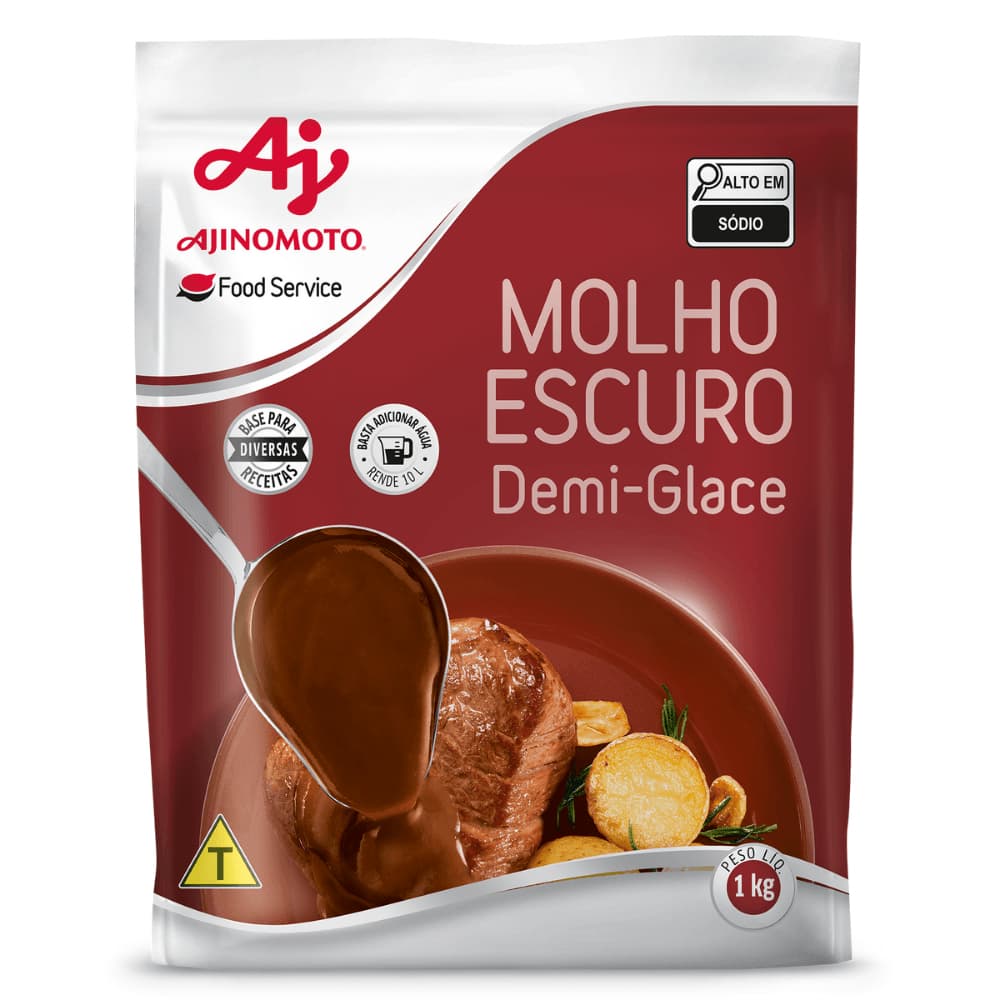 Molho Escuro Demi-glace Pacote 1 Kg - Ajinomoto Food Service