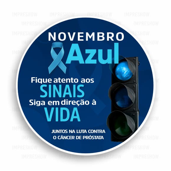 Kit 120 Adesivos Novembro Azul – Prevenção Campanha