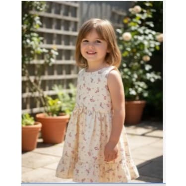 Vestido Infantil Floral Amarelo Laço E Faixa De Cabelo 3 Anos  Com Laços 100% Algodão  Roupa de Bebe