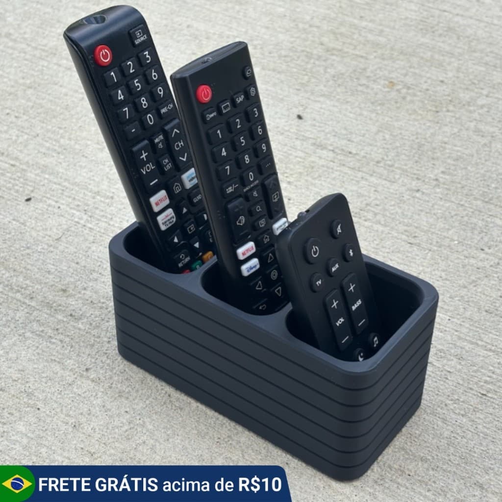 Suporte para Controle Remoto - Organizador de Controles - Decoração Sala Quarto Escritório