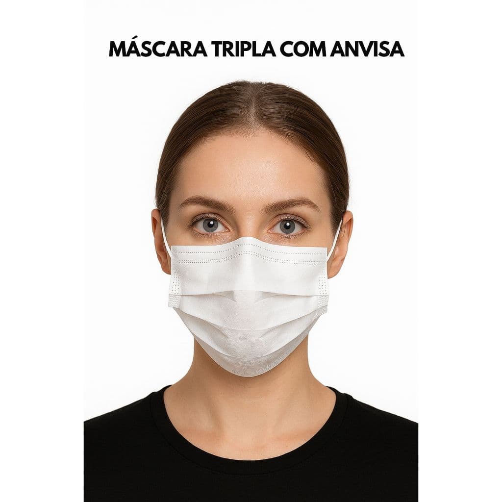 Máscara Descartável Tripla Camada com Filtro – Cirúrgica – Atacado | Caixa 50 Unidades