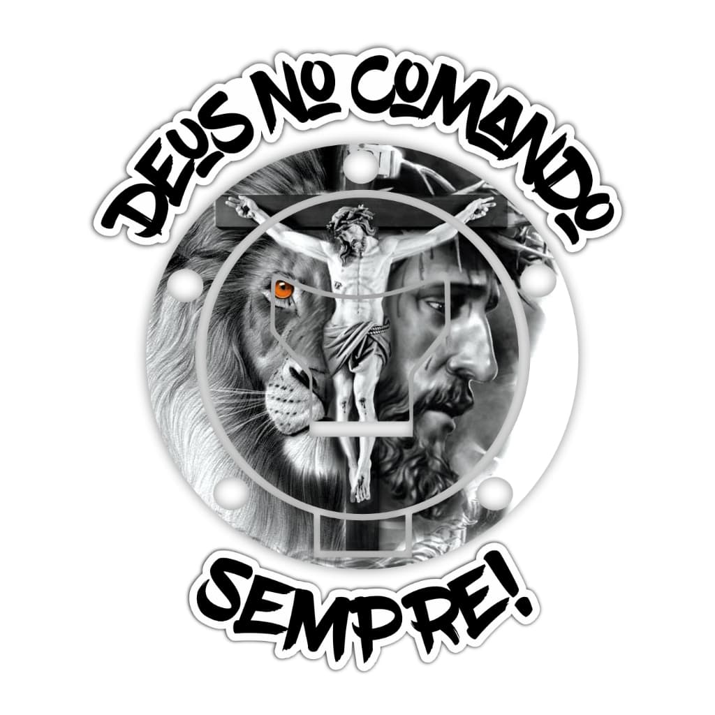 Adesivo Jesus Leão Para Moto Protetor Da Tampa Do Tanque CG Titan Fan Start 160 XRE 300