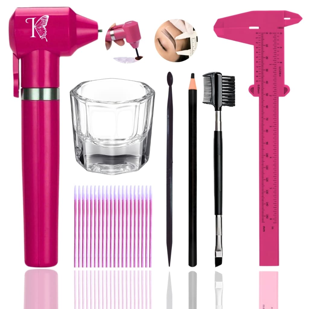 Kit Profissional Designer de Sobrancelha com Mixer Paquímetro e Pincel