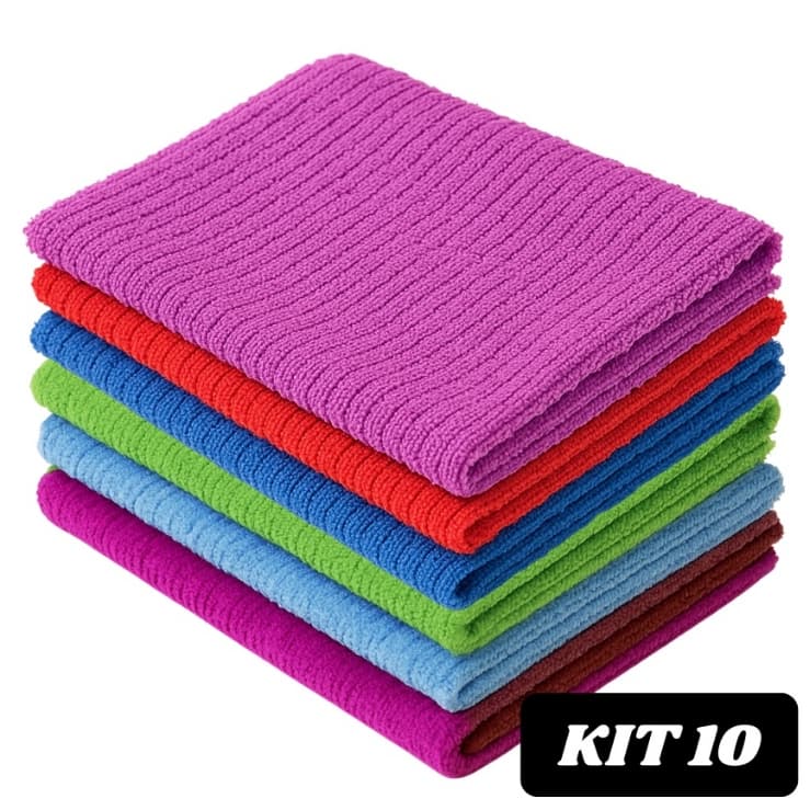 Panos De Limpeza Microfibra 2 5 10 20 un alta absorção Multiuso 30x30 cozinha carro casa vidros