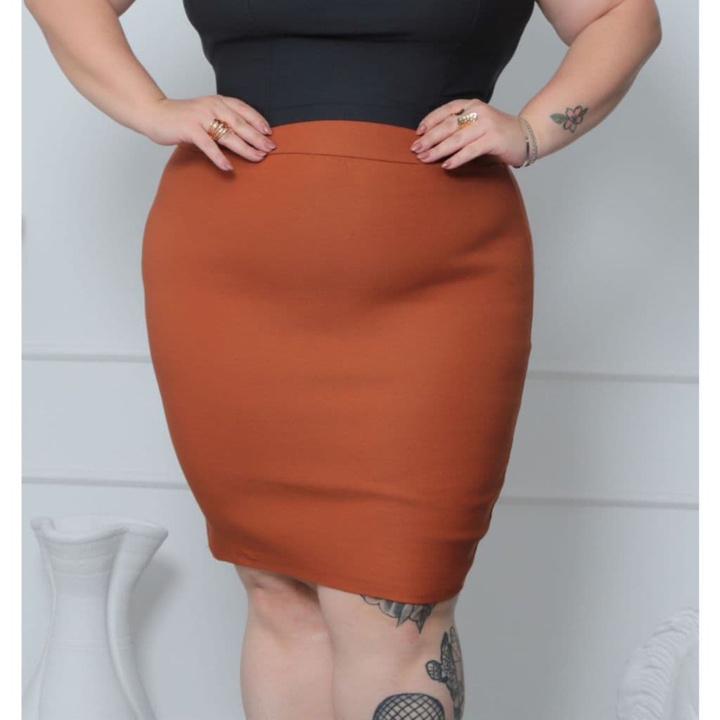 Saia Plus Size Secretaria Social  Evangélica Lápis Feminina
