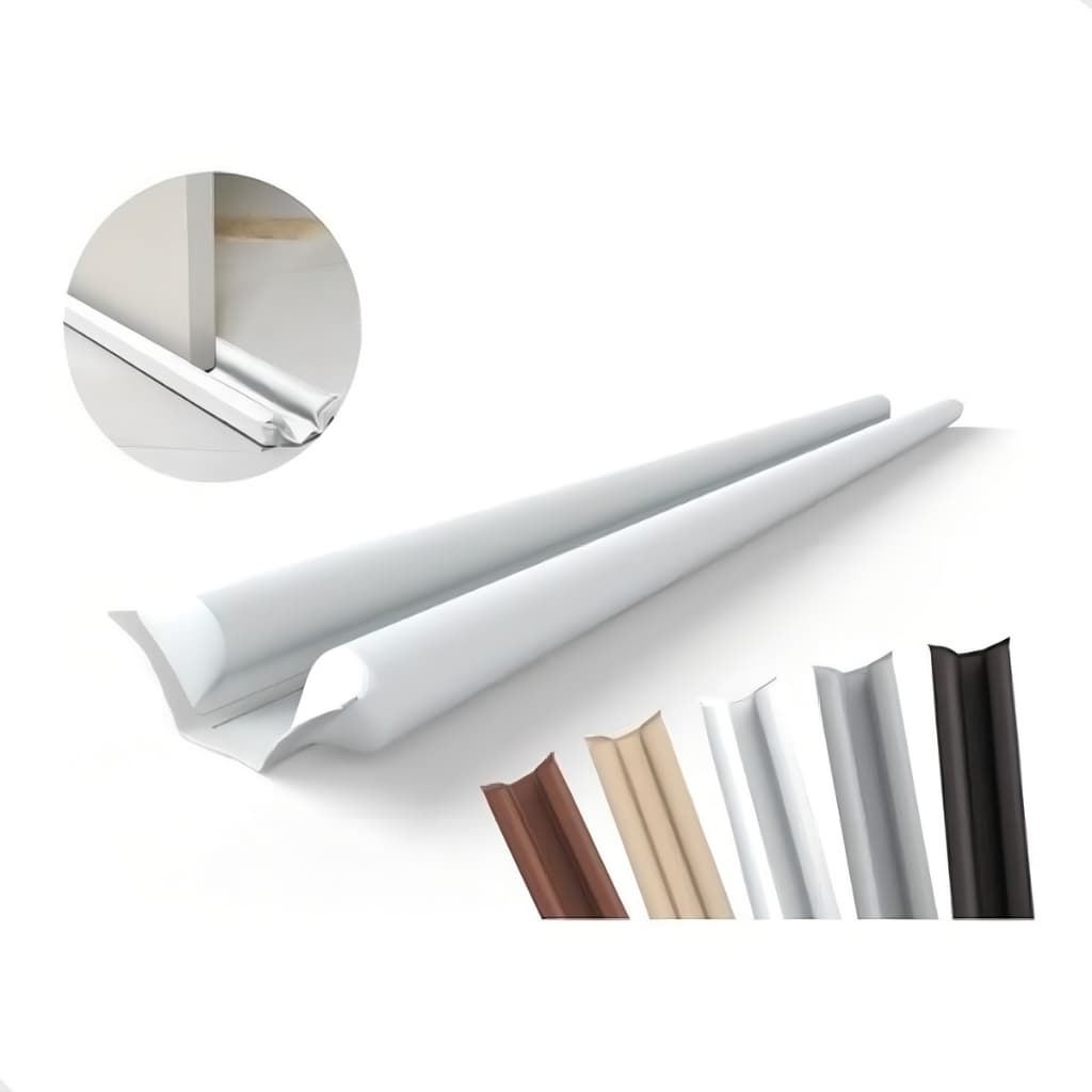 Veda Porta Protetor Rolinho 90cm Impermeável Proteção Dupla Branco