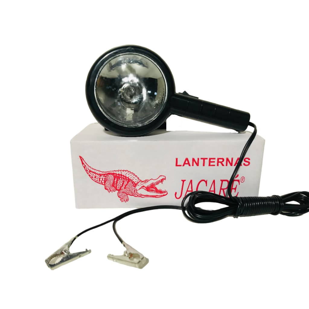 LANTERNA SIRIBIM JACARÉ COM GARRAS PARA BATERIA 12V LANTERNA PARA CAÇA E PESCA