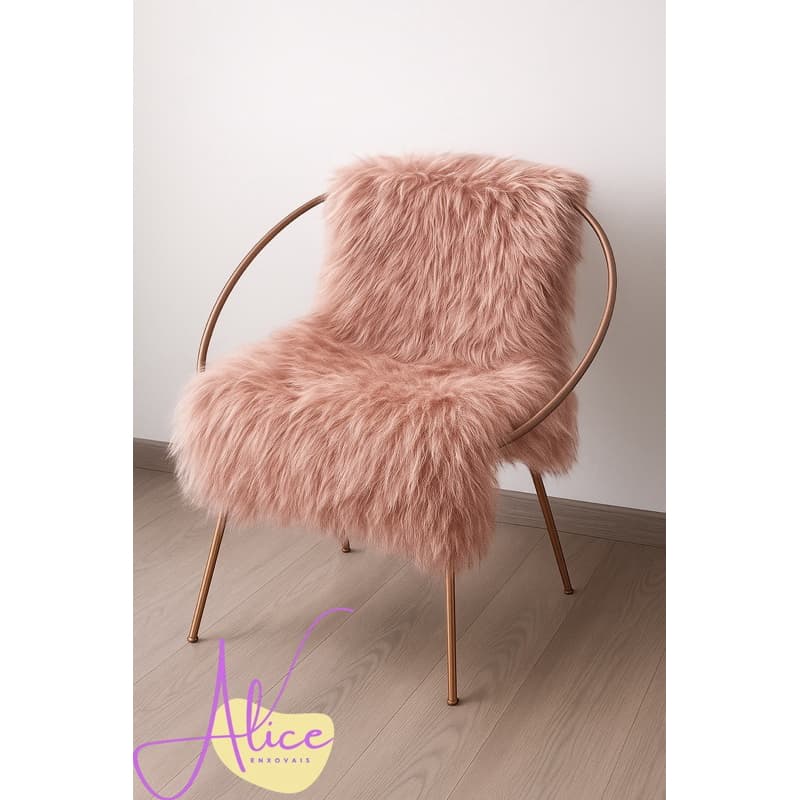 Manta Pelego Pelo Alto Luxo ROSÊ Sofás,Cadeiras, Fotos 100 X 40 CM PROMOÇÃO