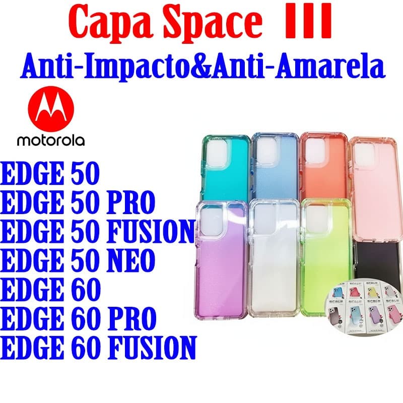 Capa Space 3 Acrílico Colorido Anti-Impacto&Anti-Amarela EDGE 50/50 PRO/50 FUSION/50 NEO/EDGE 60/60 PRO/60 FUSION