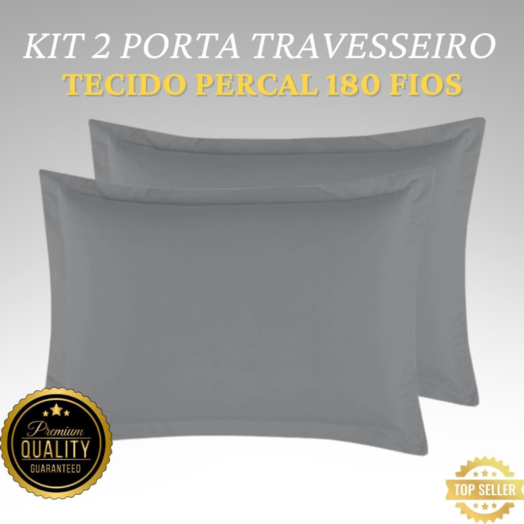 Porta Travesseiro Algodão Percal 180 Fios Matelado Alta Qualidade Acabamento Refinado Macio