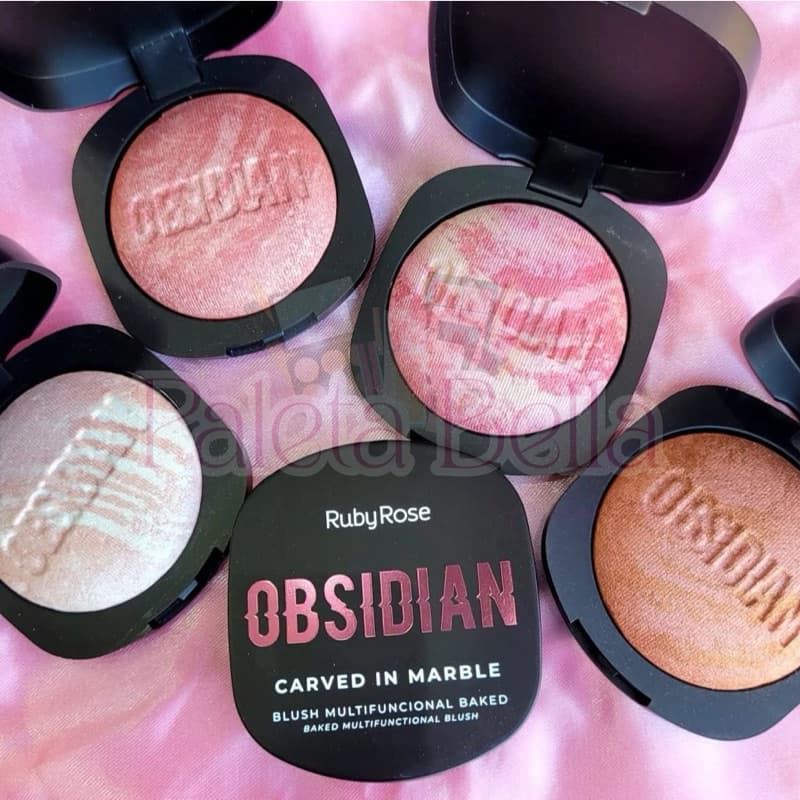 Blush Multifuncional Baked Carved in Marble Obsidian Ruby Rose