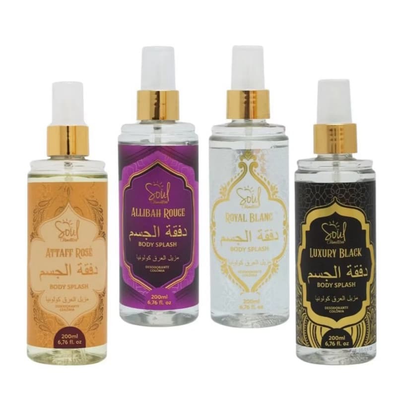 Kit com 03unidades Body Splash Frangrância Árabica Soul Cosméticos