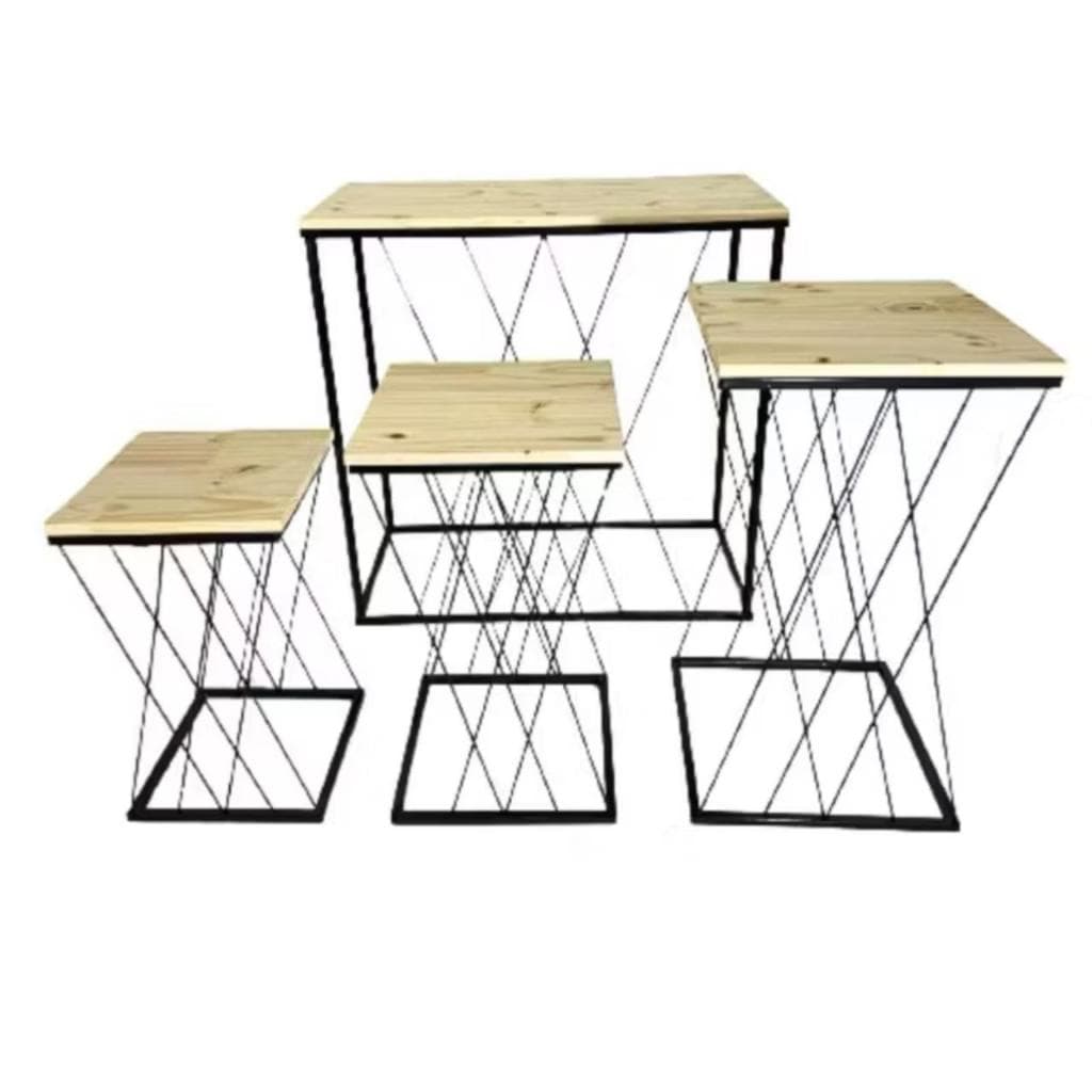 Produto kit De Mesa Treliça Jogo Com 4 Peças Decoração Festa Preta