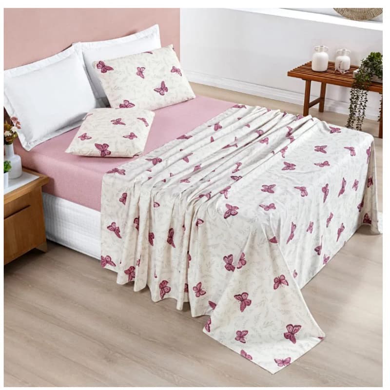 Jogo de Cama Lençol Solteiro 3 peças 200 Fios Micropercal! Envio Rápido!