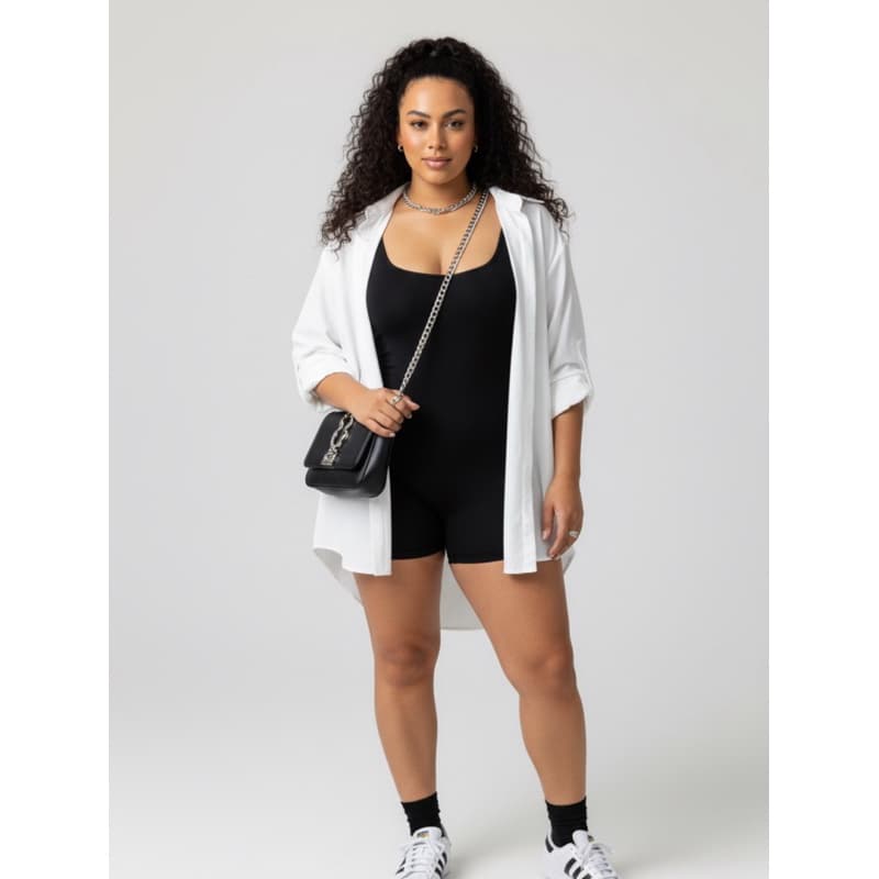 Macaquinho Feminino Look Casual dia a dia Confortável Versátil Estiloso Coringa Atividade Física