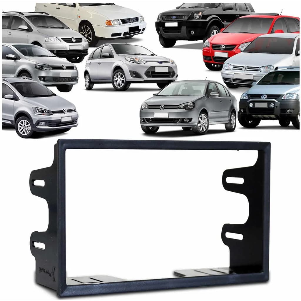 Moldura Painel 2 Din Multimidia Dvd Mp5 Golf Polo Bora Ecosport Fiesta Fox Para Aparelhos Padrão Chines