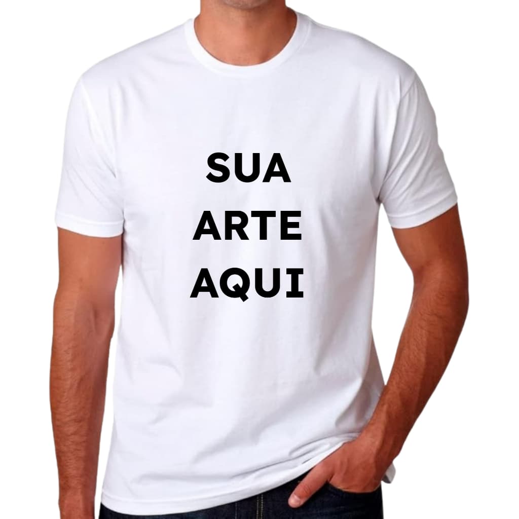 Camiseta Personalizada Com Sua Arte/Foto Camisa Unissex 100% Algodão Promoção