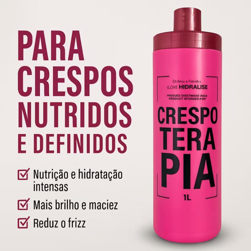 Máscara 2x1 creme de pentear ativador de cachos  / nutre e define / cabelos rebeldes / crespos/   Crespoterapia 1L
