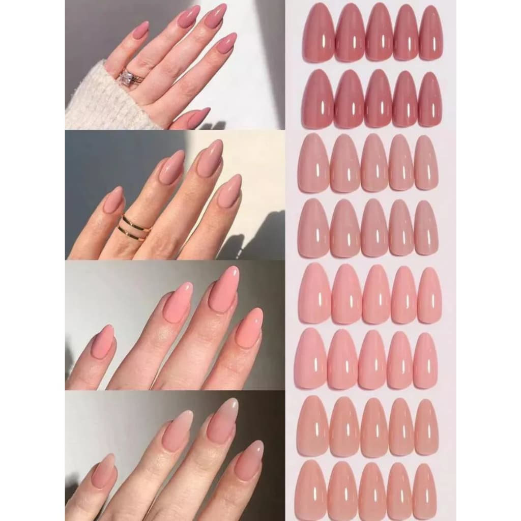Unhas Postiças Amendoada | Formato Elegante | Várias Cores | Fácil Aplicação