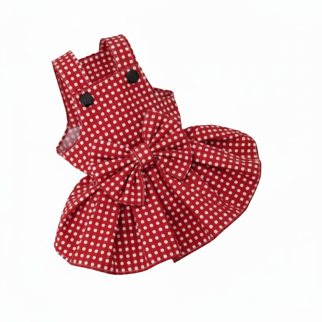 Roupa Vestido Pet Minnie - Pp ao G - Gato ou cachorro Peitoral Pet