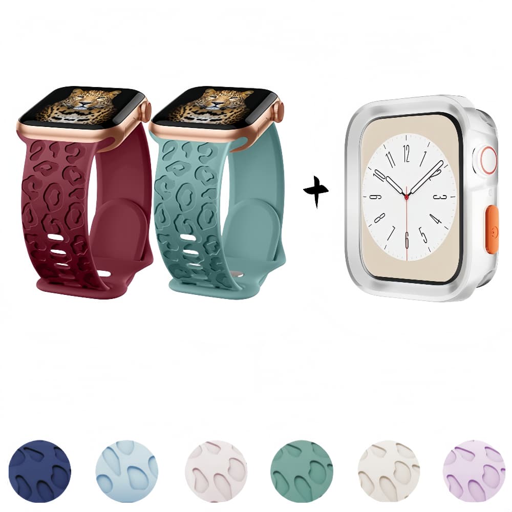 Silicone Protetora Capinha Case+Silicone Pulseira Para Apple Watch 40mm 44mm 41mm 45mm 49mm Ultra iWatch Capa+Pulseira