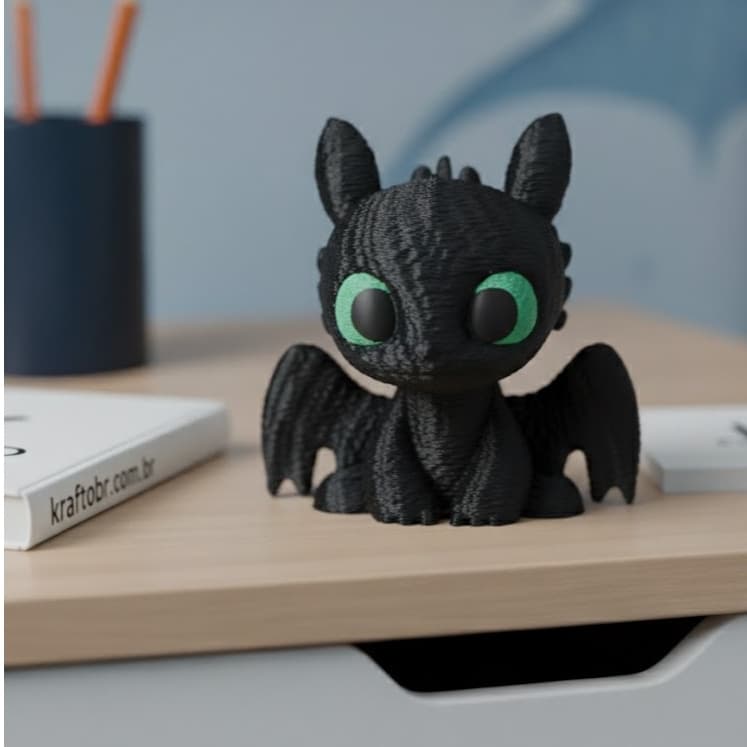 Banguela (Fúria da Noite) - Toothless - Como Treinar Seu Dragão (How to Train Your Dragon)