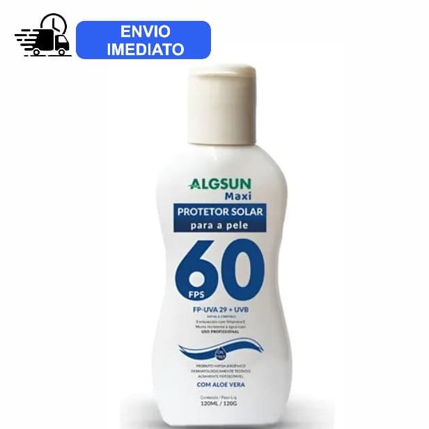 Protetor Solar Algsun Original FPS 60 120ml | Alta Proteção UVA/UVB | Uso Diário