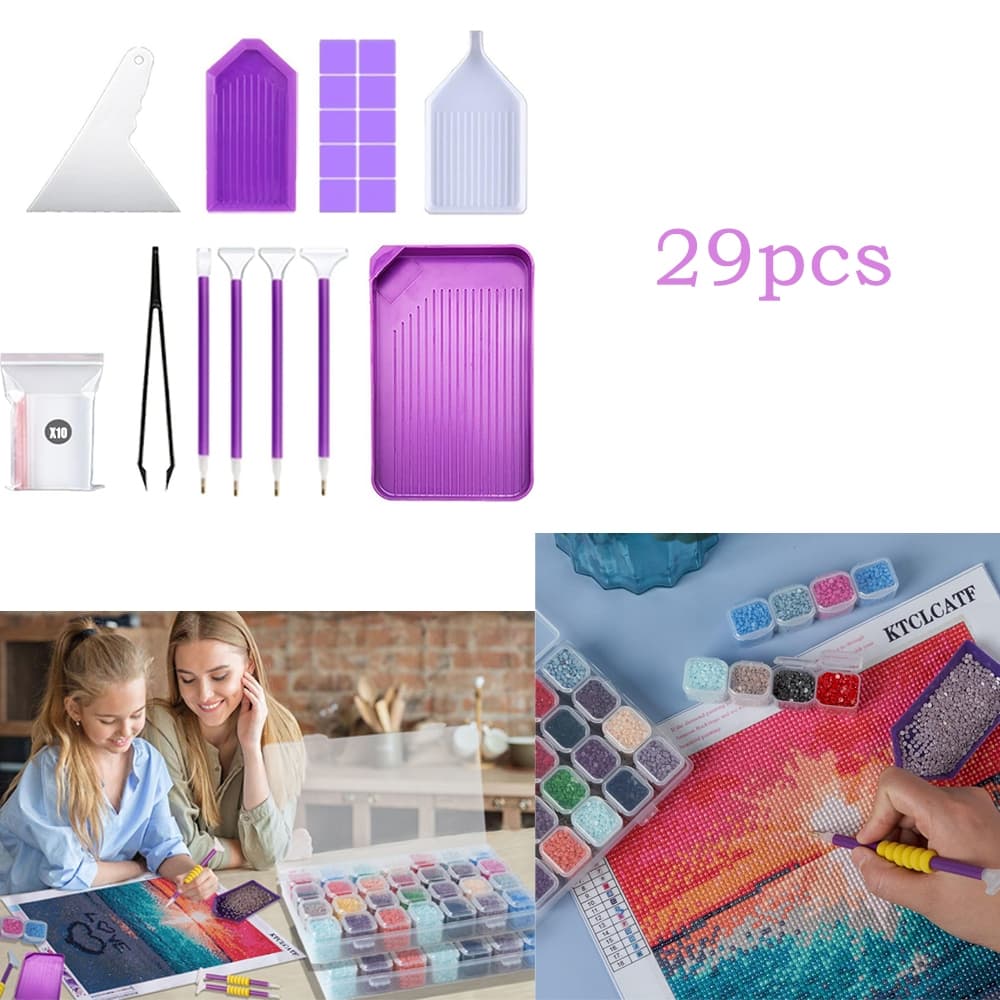 Ferramentas de Pintura com Diamante e Caneta Multitamanho, Conjunto de Pinças Artesanal