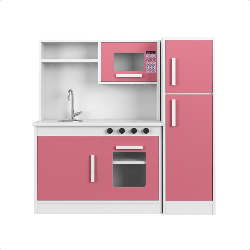 Mini Cozinha Infantil Completa Charme Com Forno E Micro-ondas Com ou Sem Geladeira - G2 Móveis