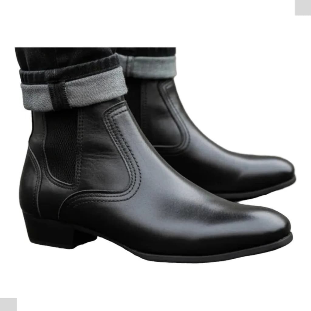 Bota Vaquejada Country Unissex Masculina Feminina Couro Legitimo Botina Texana Bico Fino Solado Costurado Macia 2433