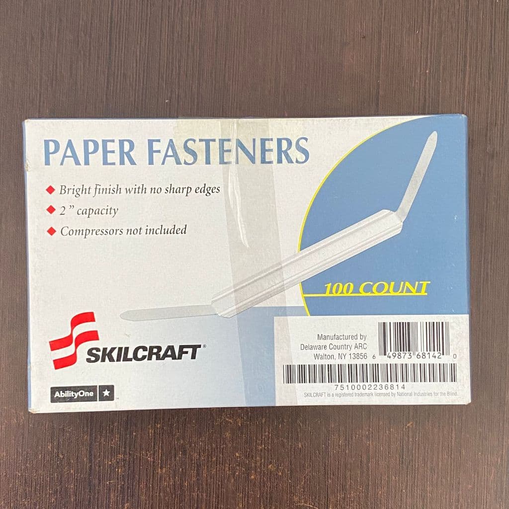 Fecho para grampo de Papel Caixa com 100 unidades - SkilCraft