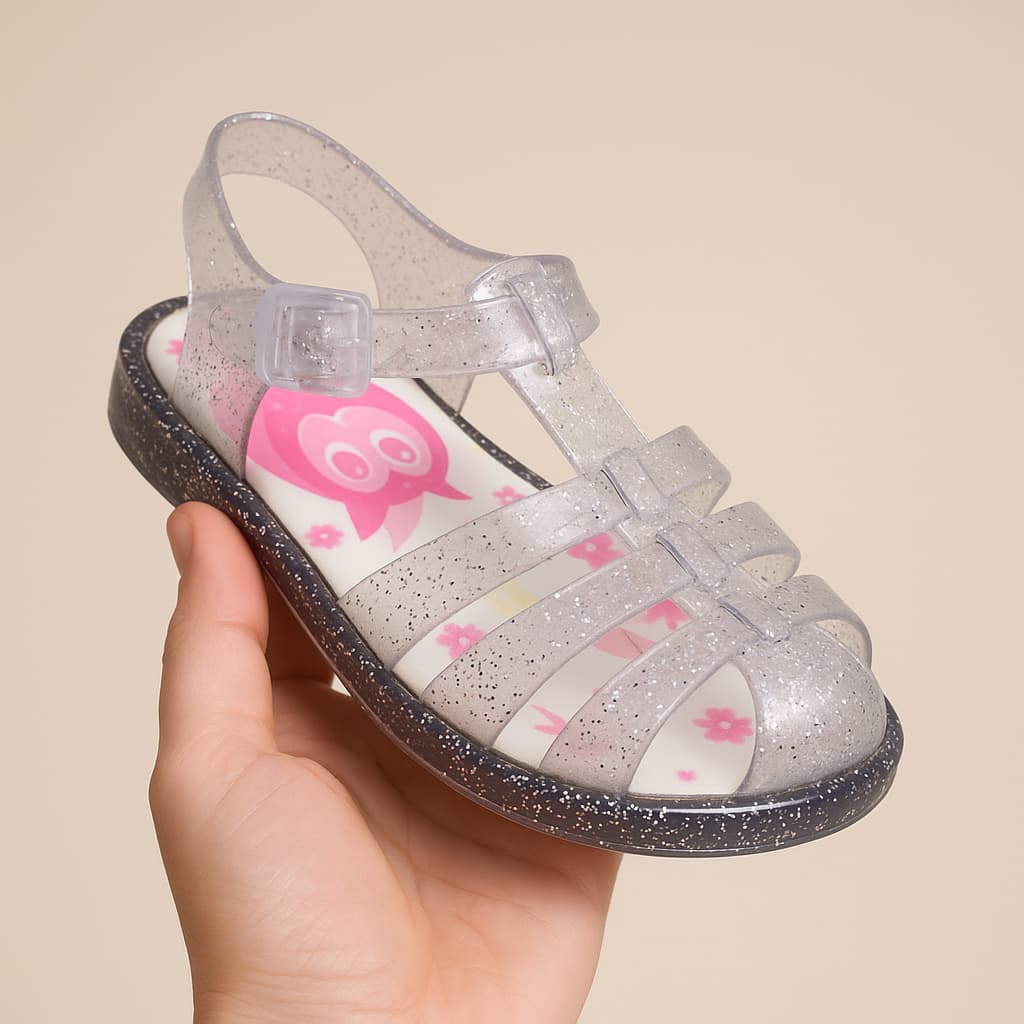 Sandália Infantil Cristal Glitter LED Giovanna 16153