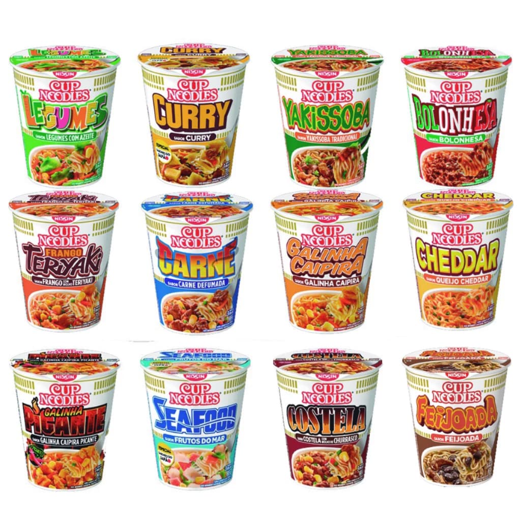 Miojo Cup Noodles Nissin Caixa Com 24 Unidades - Escolha o Sabor