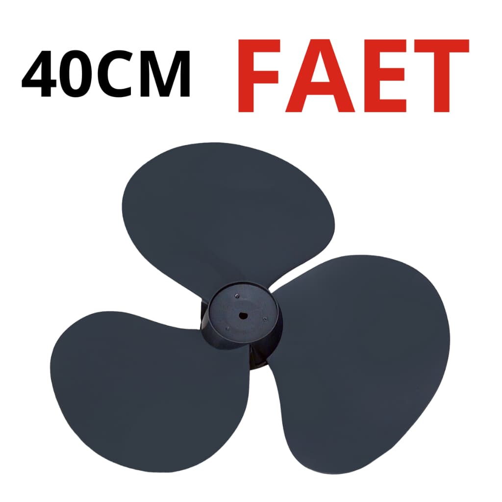 Hélice 40cm Ventilador Faet 3 Pas Eixo Meia Lua
