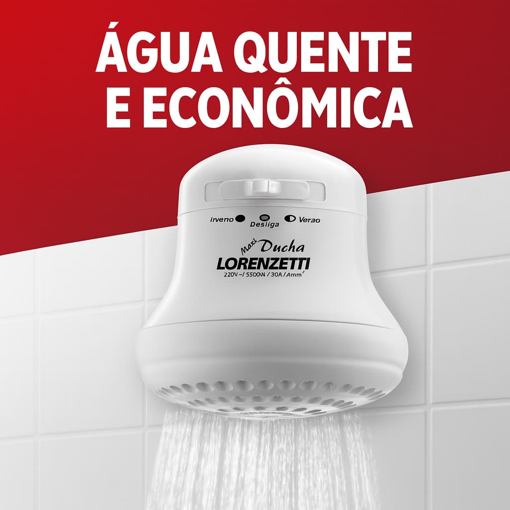 Chuveiro Elétrico Lorenzetti Maxi Ducha 127V 220V 3200W 4600W 5500W 3 Temperaturas Original