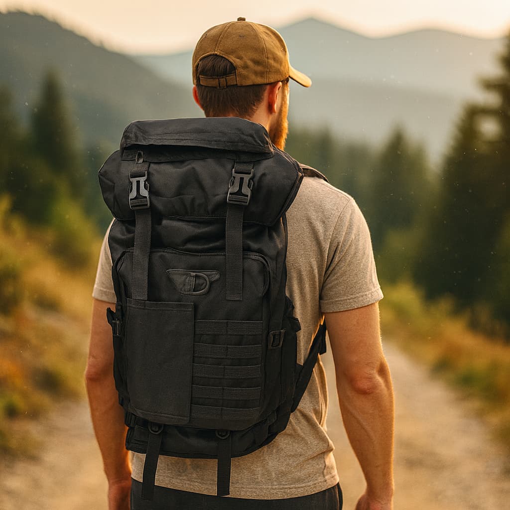 Mochila Trilha Tática 80L Impermeável Premium Camping Trekking e Viagens
