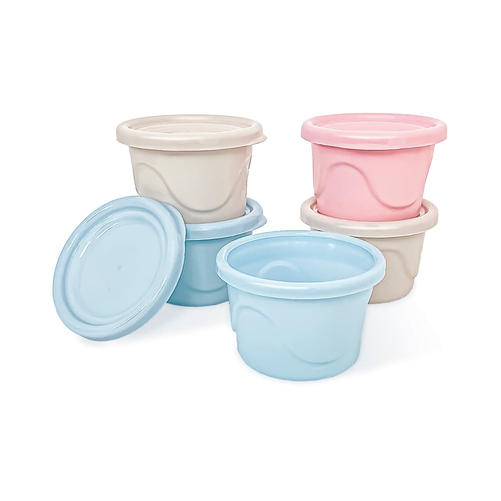 Kit 4 Potes 125ml Infantil Alimentação Papinha de Bebê Adoleta