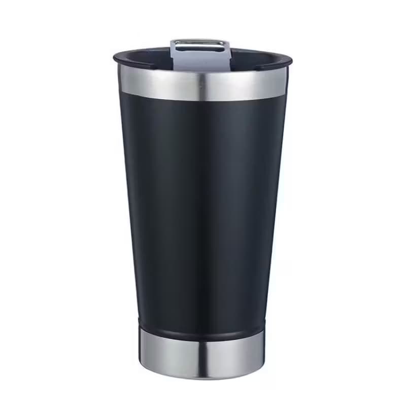 COPO TÉRMICO PRETO Inox Com Tampa E Abridor Ideal Para Presentear