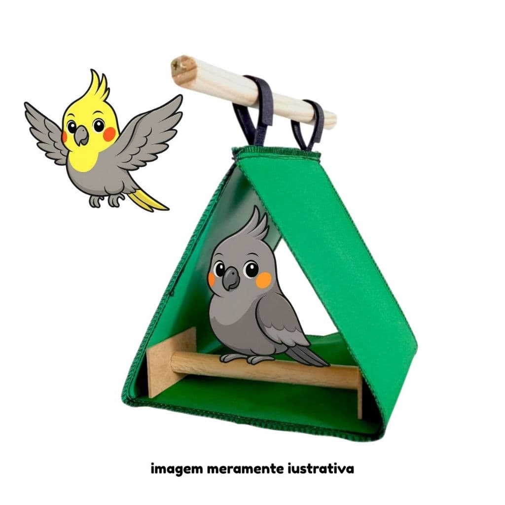 Toquinha Toca Cabana Caminha Suspensa com Poleiro Bird Pássaros Calopsita Gaiola Roedores