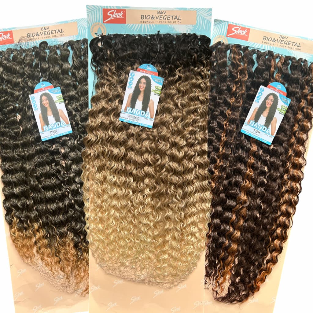Cabelo Cacheado Bio Vegetal Crochet Sleek Nanda 75cm 320g