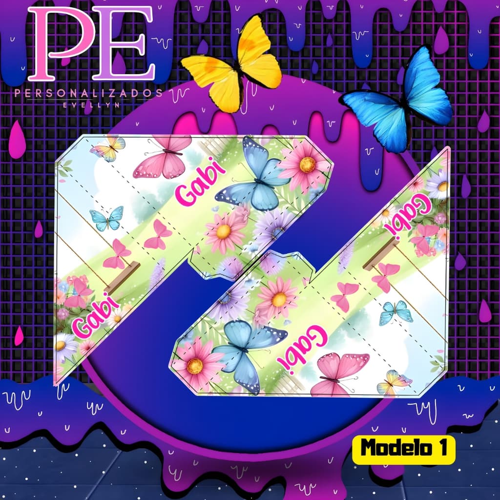 Porta-guardanapo Jardim de Borboletas ✨🦋 (10 unds)
